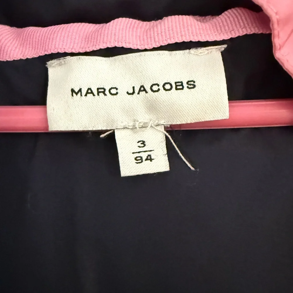 Marc Jacobs Kids Pink and Black Graphic Puffer Jacket - Picture 3 of 3